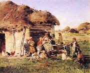 Vladimir Makovsky The Village Children Spain oil painting artist
